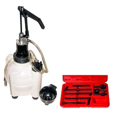 Ellient Tools (automata) váltóolaj feltöltő pumpa 8 db adapterrel, 9.5 literes