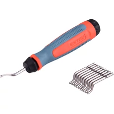 Extol sorjátlanító készlet, 10db cserélhető HSS penge, TPR nyél Extol sorjátlanító készlet, 10db cserélhető HSS penge, TPR nyél