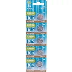 Extol Energy CR1632 gombelem készlet, lítium, 3V, 5db