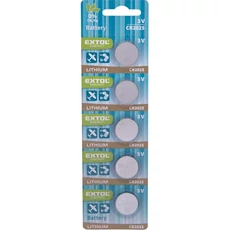 Extol Energy CR2025 gombelem készlet, lítium, 3V, 5db Extol Energy CR2025 gombelem készlet, lítium, 3V, 5db