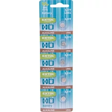Extol Energy LR41 gombelem készlet, alkáli, 1.5V, 5db Extol Energy LR41 gombelem készlet, alkáli, 1.5V, 5db