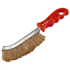 Drótkefe hajlított, műanyag nyél, rezezett, 240mm Drótkefe hajlított, műanyag nyél, rezezett, 240mm