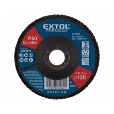 Extol lamellás csiszolókorong, kúpos, 125x22mm, P60