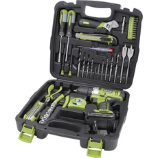 Extol szerszámkészlet akkus csavarozóval, 46 részes