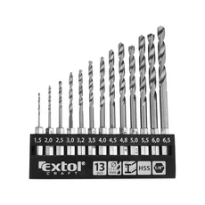 Extol HSS fémfúró készlet 1.5-6.5mm, 1/4" 13 részes