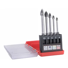 Extol YG6 fúrószár készlet, üvegre, kerámiára és csempére, 1/4", 4-10x100mm, 5db