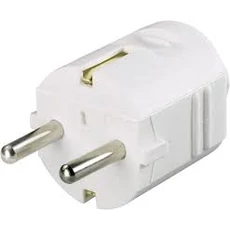 Hálózati villásdugó földelt 230V (fehér) Hálózati villásdugó földelt 230V (fehér)