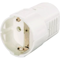 Hálózati aljzat földelt 230V (fehér) Hálózati aljzat földelt 230V (fehér)