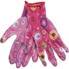 Extol Lady kerti kesztyű, rózsaszín, nylon, méret: 7` nitrilbe mártott teny. és ujjhegy., gumírozott mandzsetta