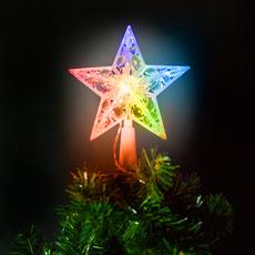 Family Christmas karácsonyi csillag csúcsdísz, 10 LED, 15cm 