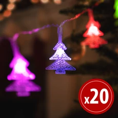 Family Christmas LED fényfüzér, fenyőfa, színes, 2.3m  Family Christmas LED fényfüzér, fenyőfa, színes, 2.3m