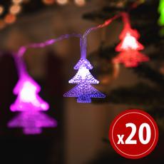 Family Christmas LED fényfüzér, fenyőfa, színes, 2.3m 