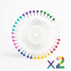 Family Decor gombostű készlet tartóval, 2db Family Decor gombostű készlet tartóval, 2db