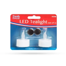 Family Decor LED teamécses, fehér, 2db
