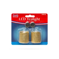 Family Decor LED gyertya, arany, 2db
