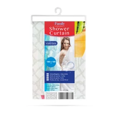Family zuhanyfüggöny, kaktusz mintás, 180x180cm