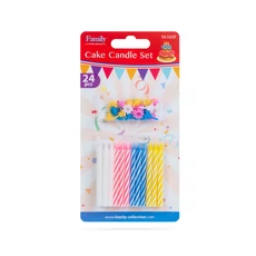 Family tortagyertya szett, csíkos, 24db