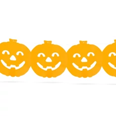 Family Halloween papír girland, 3m, tök