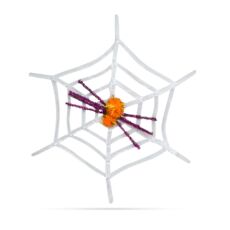 Family Halloween dekoráció, pókháló pókkal