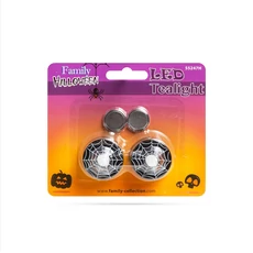 Halloween LED teamécses, fekete, 2db