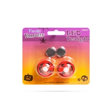 Halloween LED teamécses, tök, 2db