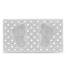 Family Pound fürdőszobai csúszásgátló, 68x37cm, átlátszó lábnyomos