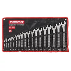 Festa villáskulcs készlet, CrV, 6-24mm, 18db 