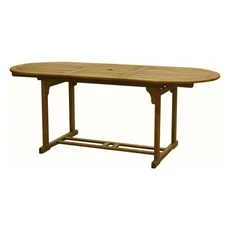 Fieldmann FDZN 4004-T kihúzható kerti asztal, akác, 200/150x90cm