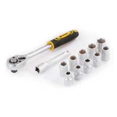 Fieldmann FDN 1060 racsnis dugókulcs készlet, 1/2", 12db-os Fieldmann FDN 1060 racsnis dugókulcs készlet, 1/2", 12db-os