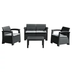 Fieldmann FDZN 3050 Polly műanyag kerti bútor szett, 1+2+1 részes