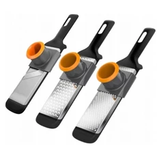 Fiskars FF Reszelő szett finom, durva, szeletelő 3 részes
