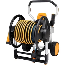 Fiskars manuális tömlőkocsi XL, kerékkel, tartozékokkal, 20m 1/2"-os tömlővel