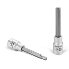 Fortum bitdugófej, imbusz, 1/2", hosszú, 61CrV5/S2, mattkróm, 6x100mm  Fortum bitdugófej, imbusz, 1/2", hosszú, 61CrV5/S2, mattkróm, 6x100mm