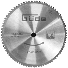 Güde körfűrészlap, HM, 355x25.4mm, 72T