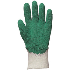 Coverguard csúszásgátlós latex védőkesztyű, kopás- és vágásbiztos, zöld, 7