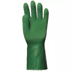 Coverguard csúszásmentes latex védőkesztyű, vágásbiztos, 32cm, zöld, 10