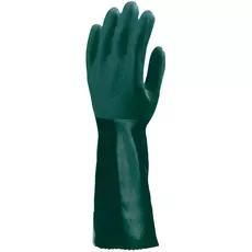 Coverguard polimer védőkesztyű, vegyszerálló, 40cm, zöld, 8