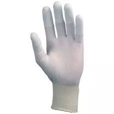 Coverguard precíziós poliészter kesztyű, szellőző kézháttal, fehér, 6