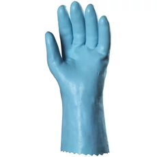 Coverguard vegyszerálló gumikesztyű, vízbázisú DMF mentes, kék, 30cm, 10