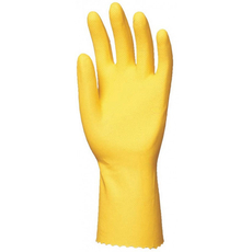 Coverguard háztartási gumikesztyű, csúszásgátlós, sárga, 30cm, S
