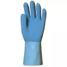 Coverguard vegyszerálló gumikesztyűkesztyű, csúszásgátlós, kék, 30cm, 9