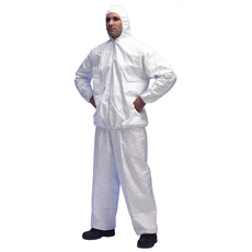 Dupont Tyvek dzseki, kapucnis, antisztatikus, fehér, M 