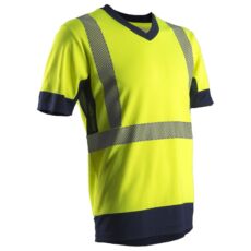 Coverguard Hi-viz Komo póló, fényvisszaverő csíkkal, UPF 50+, sárga, S