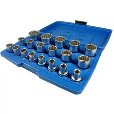 Geko Univerzális dugókulcs készlet 1/2" 8-32mm, 19 darabos