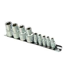Geko dugókulcs készlet, Torx, E4-16, 1/2"-1/4", 9 részes