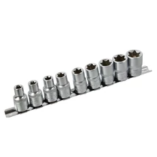 Geko E Torx dugókulcs készlet, külső, 1/2&quot;, 9db
