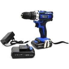 Geko akkus fúró-csavarozó, 21V, 10mm (2x2Ah akkuval és töltővel)