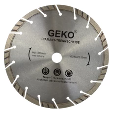Geko gyémánt vágótárcsa, szegmenses, 230mm