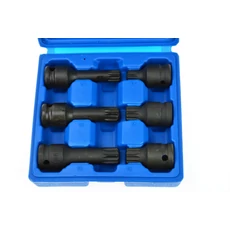 Geko gépi spline dugókulcs készlet, XZN, 1/2", 6db-os 