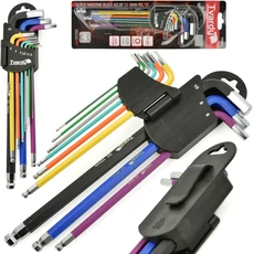 Tvardy hosszú imbuszkulcs készlet, színes, 1.5-10mm